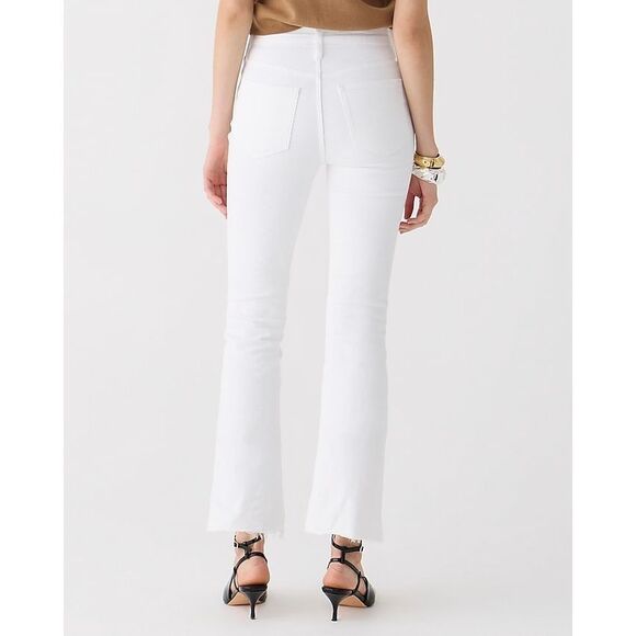 J. Crew 9" demi-boot crop jean in white wash raw hem size 31 - Picture 3 of 13